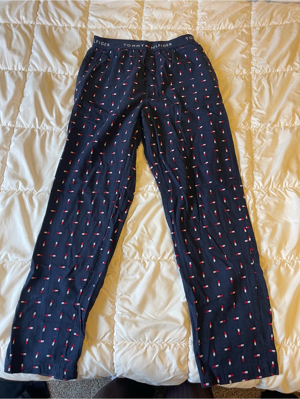 Tommy Hilfiger Navy Pajama Pants with Red Trim